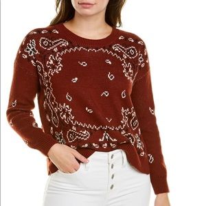 Madewell bandana print red sweater